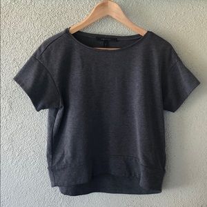 BCBGMAXAZRIA Boxy Tee Charcoal Grey Sz Small